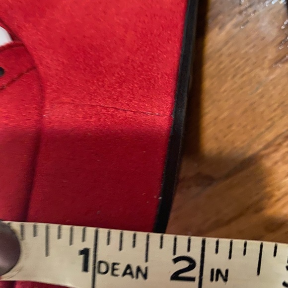 FIONI RED WITH SILVER STUDS WEDGES - Picture 6 of 6